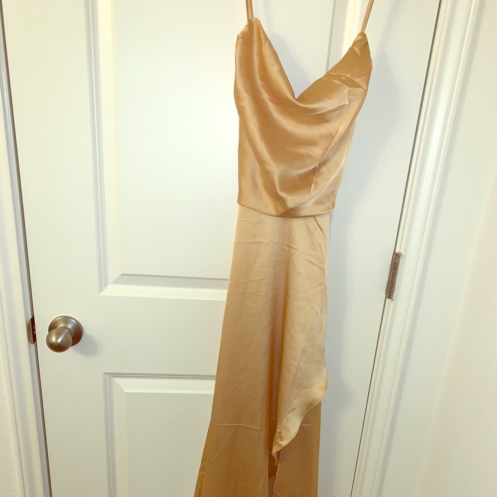 Gold FashionNova Rare Feeling Dress